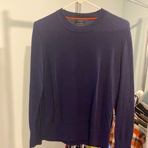 100% Merino Wool classic Navy Crewneck sweater
